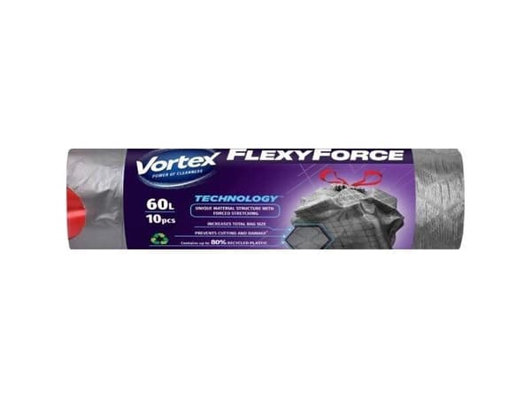 Staples søppelsekker med snor 60L 10 stk.