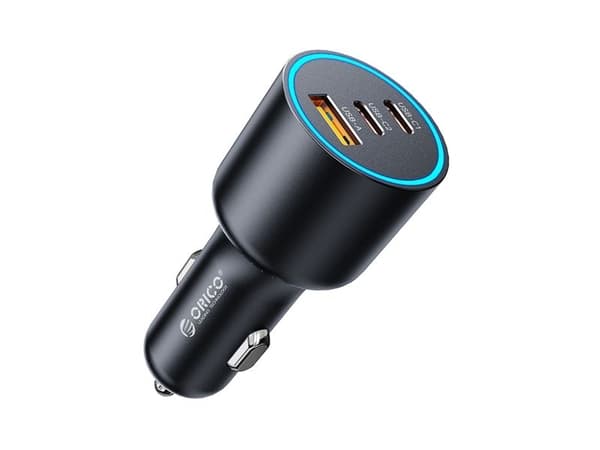 Car Charger Orico HyperDrive, 165W, 5A, 1 x USB-A - 2 x USB-C, Black