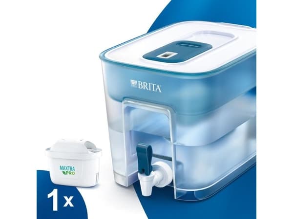 Brita Flow Basic Blue MX PRO, Annostelijan vesisuodatin, 8,2 L, Sininen, Läpinäkyvä