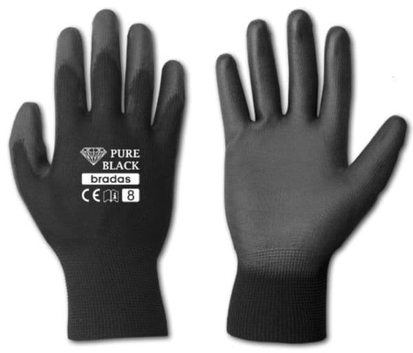 Bradas RWPBC11, Polyester, Polyuretan, Svart, Unisex, 1 par