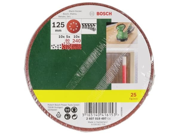 Bosch Slipklingesats EXCENT 125MM ASS 25 st PL