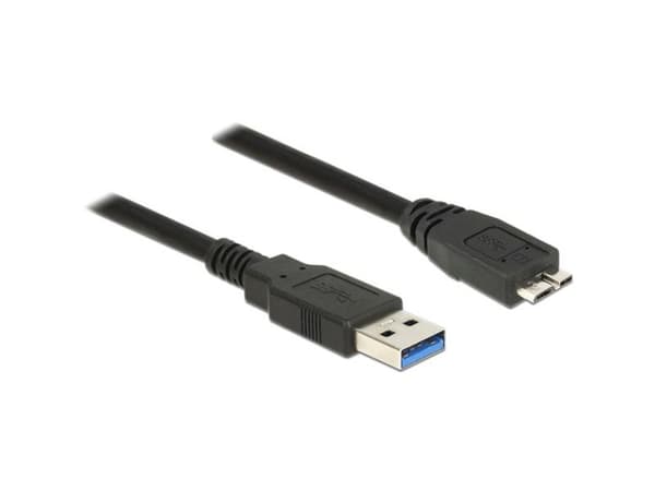 Delock - USB-kabel - USB typ A (hane) till Micro-USB Type B (hane) - USB 3.0 - 1.5 m - svart