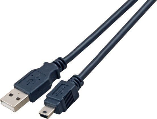 EFB USB2.0 kaapeli A-Mini B (5pin),St.-St.,3.0m,sw,Clas