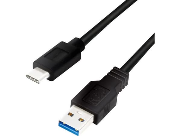 LogiLink CU0171, 3 m, USB A, USB C, USB 3.2 Gen 2 (3.1 Gen 2), 5 Gbit/s, Sort