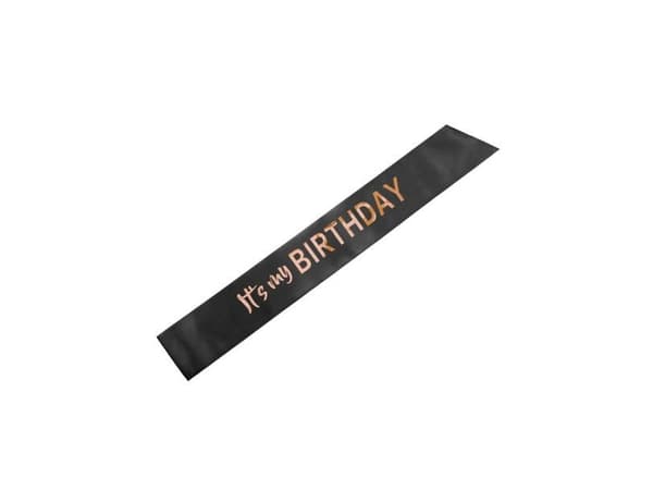 Svart Its My Birthday-skjerf