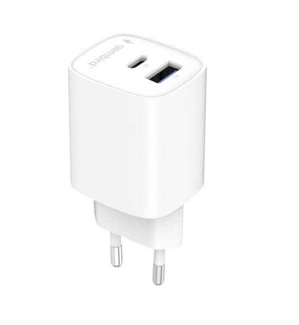 Gembird - Strömadapter - 30 watt - 3.4 A - PD, QC 3.0 - 2 utdatakontakter (USB, USB-C)