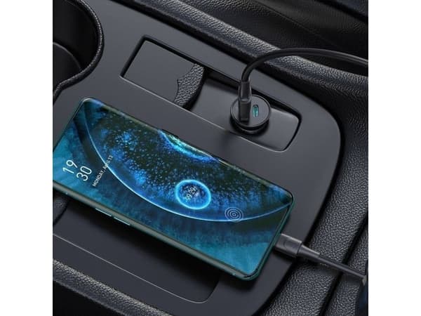 Techly IUSB2-CAR5-AC38W, Automatisk, Cigartenner/lighter, 12 V, 3 A, Sort