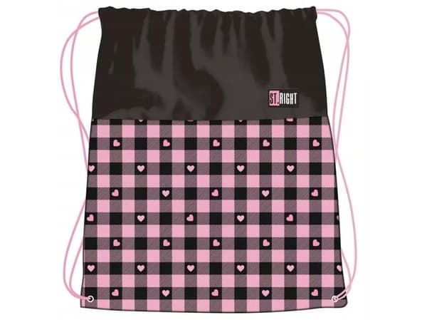 shoe bag pink checkered