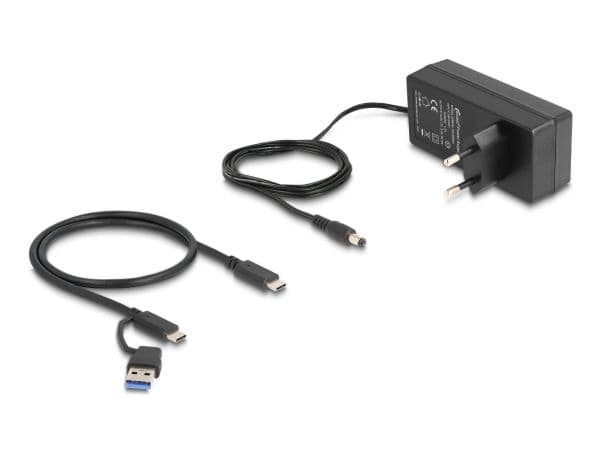 Delock - Hub - 5 Gbps, 1 fast charging port, + switch - 3 x USB + 2 x USB-C - stasjonær