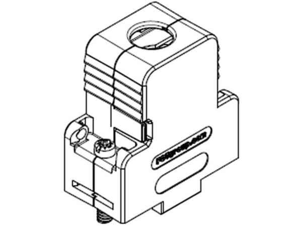Molex 1727040111 D-SUB-kåpa plast, metalliserad 180° 1 st