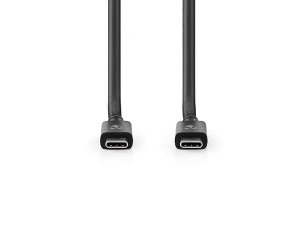 Nedis CCGP66020BK20, 2 m, USB C, USB C, USB4 Gen 3x2, 20 Gbit/s, Svart