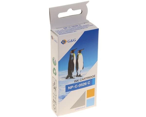 G&G NP-C-0526C, Cyan, 8,4 ml, 1 styck, 650 sidor, Enpack