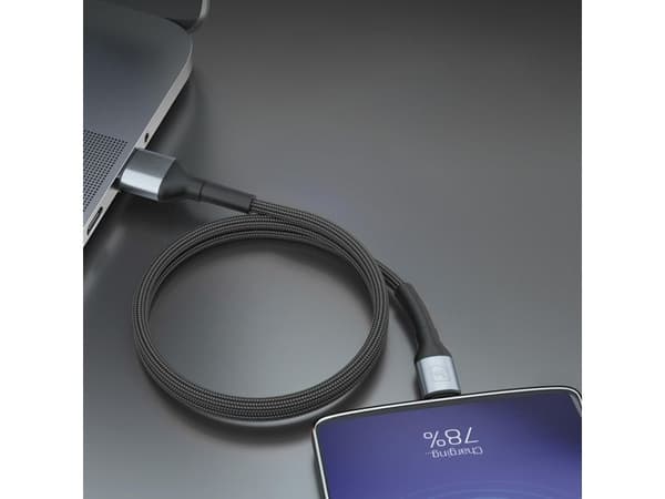 USB-kabel 3MK USB-A til microUSB 3 m svart/grå