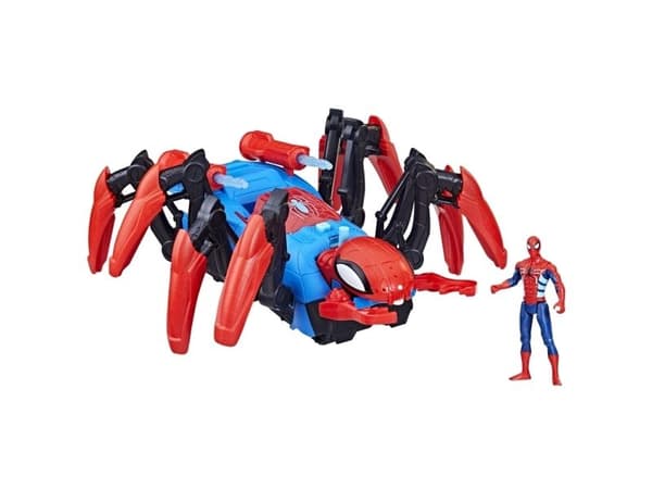 Marvel Spider-Man Crawl ‘N Blast Spider-leke, Figurbil, 4 år, Plast, Sort, Blå, Rød