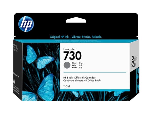 Bläckpatron HP 730 P2V66A, grå, 130 ml