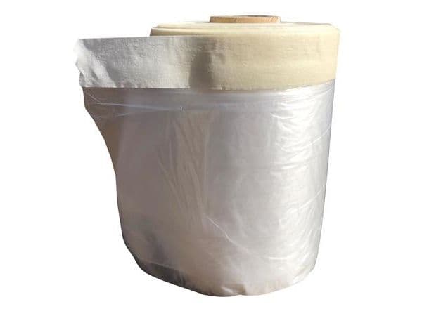 Afdækningstape med plast, 55 cm x 33 m