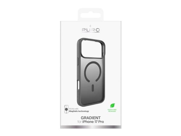 Puro Gradient TPU kotelo yhteensopiva MagSafe iPhone 17 Pro - harmaa - harmaa