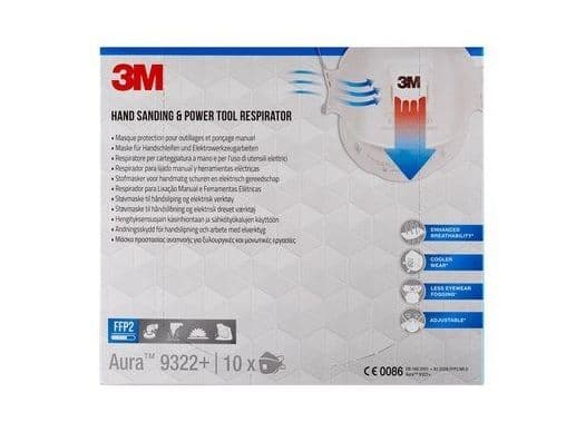 3M 9322PRO10, Kopp, FFP2, Hvit, 10 stykker