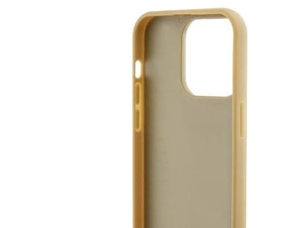 Guess Disco Metal Script-deksel til iPhone 14 Pro Max - gull