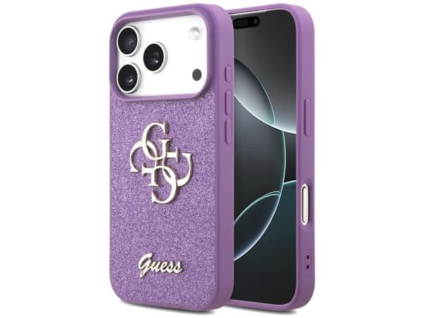 Guess fast glitter 4G-deksel til iPhone 17 Pro - lilla