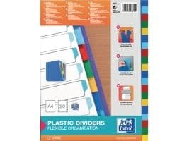 Faneblade Oxford, 20-delt, plast, A4