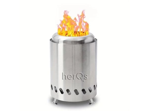 herQs Smokeless FirePit Mini – sølv