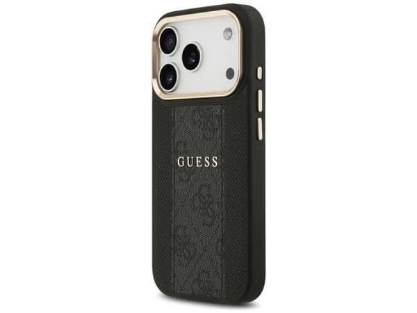 Guess 4G striper MagSafe-deksel for iPhone 17 Pro - svart