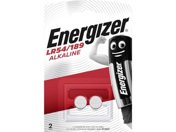 Knappcellebatterier alkaline d189, pakke med 2 stk.