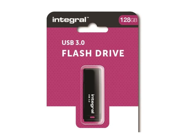 Integral - USB-flashstasjon - 128 GB - USB 3.0 - svart