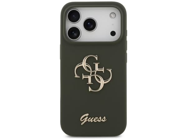 Guess Silicone Big 4G Script-skal för iPhone 17 Pro - grön