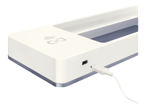 Leitz WOW Desk Organizer - Trådlös laddningsmatta - 1 A - på kabel: Micro-USB - vit