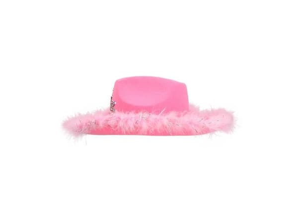 Rosa cowboyhatt med LED-lys