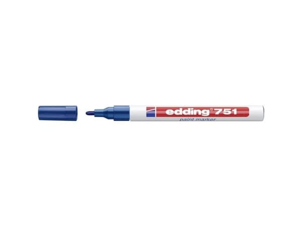 edding 751 paint - Markør - permanent - blå - fargeblekk - 1-2 mm