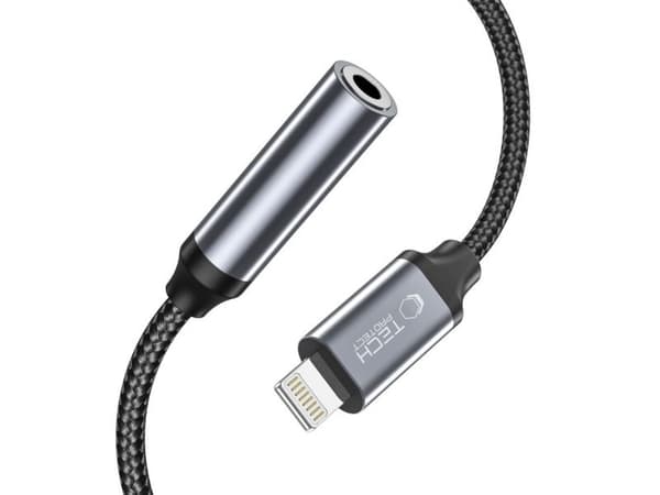 Tech-Protect UltraBoost adapter Lightning / 3,5 mm mini-jack - svart