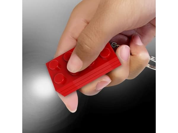 LEGO® Minifigurines™ Keychain Light 2x4 Brick Red