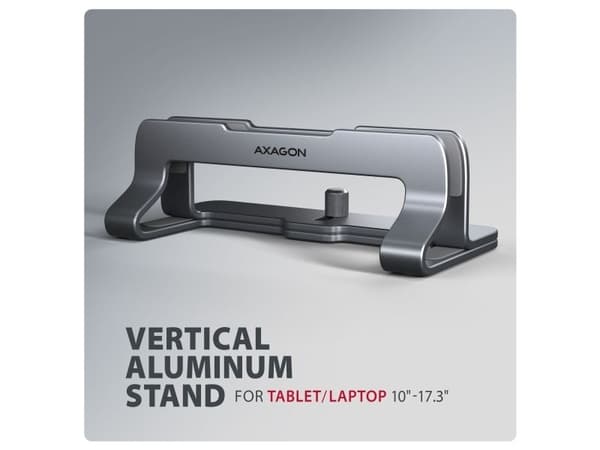 AXAGON - Stativ for notebook/nettbrett (vertikal) - 10" - 17.3" - grå