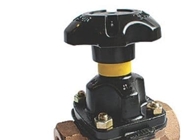 1" Saunders ventil, rødgods