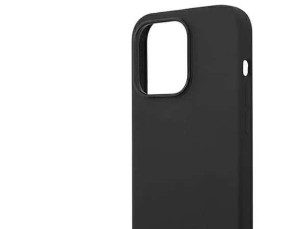 BMW silikone metall-logo skydd till iPhone 14 Pro - sort