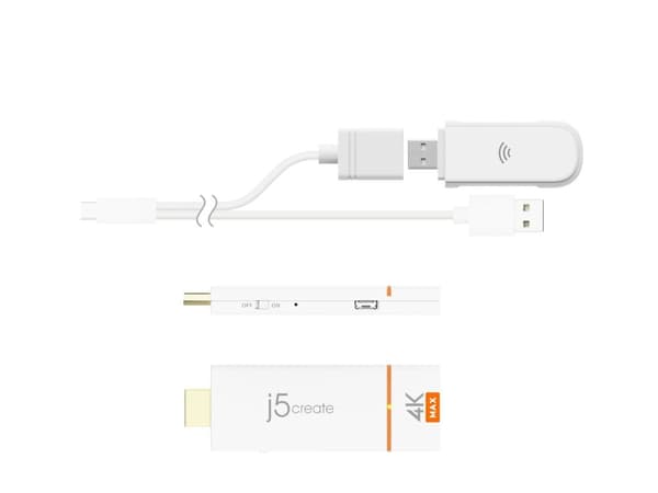 j5create ScreenCast 4K JVAW76MAX - Trådløs video/lyd-utvider - HDMI - opp til 15 m