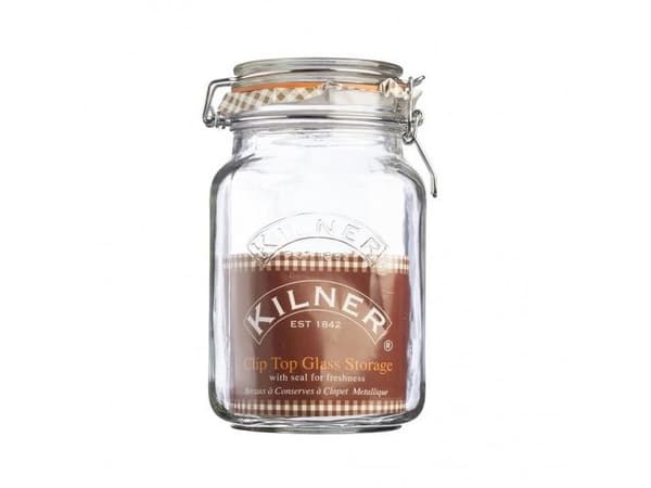 Fyrkantig burk CLIP TOP 2L / Kilner