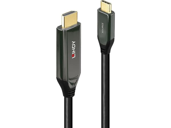 Lindy 43367, 1 m, USB Type-C, HDMI Type A (Standard), Hankjønn, Hankjønn, Rett