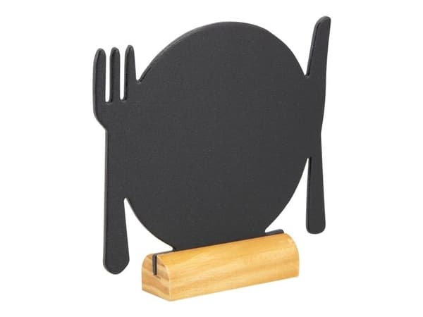 Securit® silhuett PLATE bordsskylt i svart