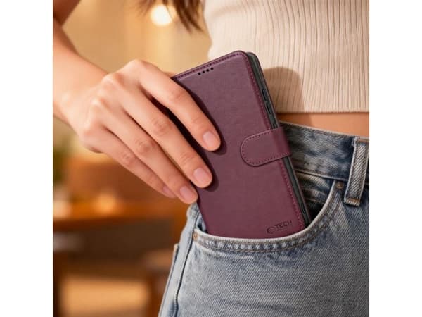 Tech-Protect plånboksfodral för Samsung Galaxy A27 5G - bordeaux