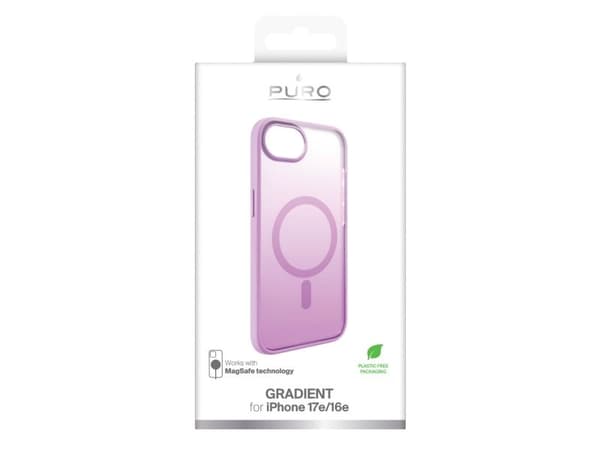 Puro Gradient MagSafe silikonfodral till iPhone 16e/17e - Rosa