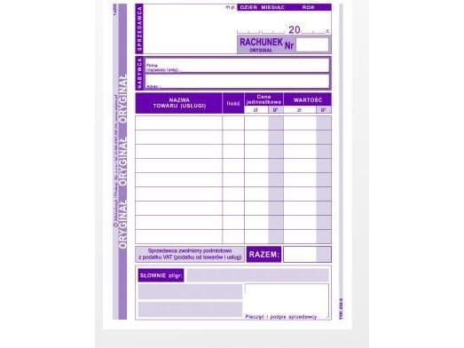 Bill A6 för momsfria (vertikal) A6 A6 80 (232-5)