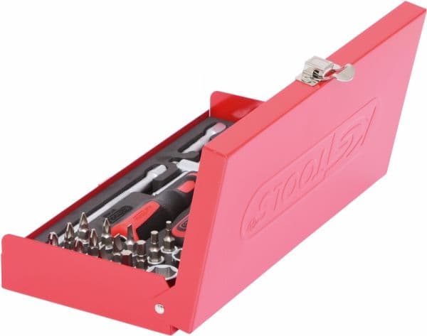 KS Tools 917.4030, Støpselsett, 1/4", 30 hoder, Kromvanadiumstål, 1,2 kg