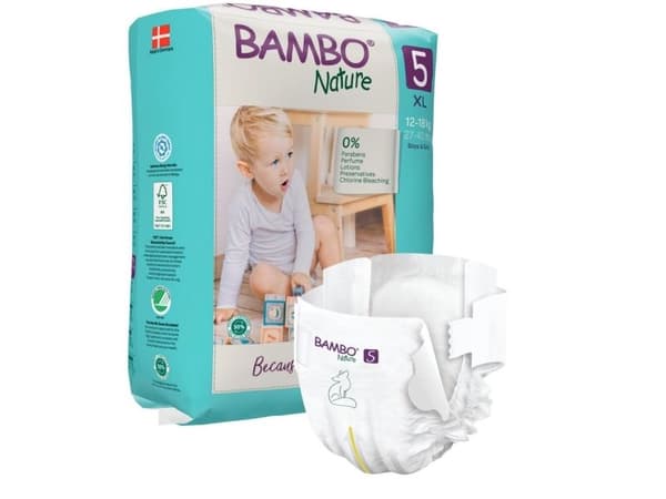 Bambo Nature barnblöjor, miljömärkt, 5 (6 st.)