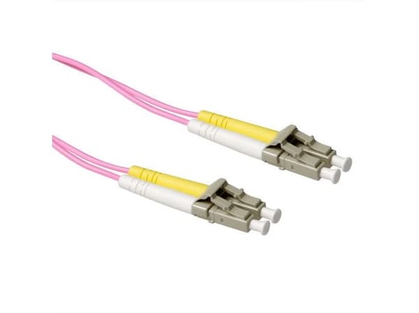 ACT 25 meter LSZH multimode OM4 fiber patchkabel duplex med LC-kontakt