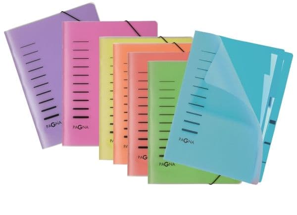 Pagna 40056-02, Project folder, A4, Polypropylen (PP), Blå, Portrett, Elastisk bånd