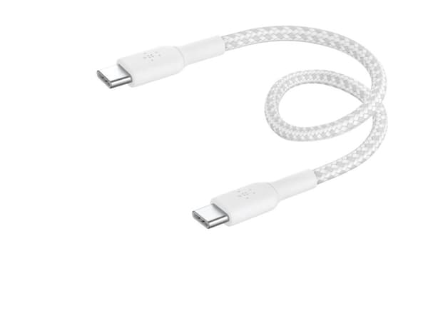 Belkin BoostCharge, 0,15 m, USB C, USB C, USB 2.0, Valkoinen